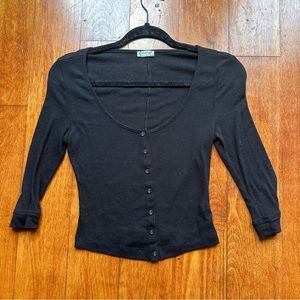 Free people Henley 3/4 sleeve top!